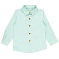 thumbnail image 1 of Bnwani Long Sleeve Toddler Shirts Plain Cotton Lapel Casual Fashion Striped Tops 24 Months, 1 of 5