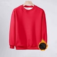 thumbnail image 1 of Bnwani Long Sleeve Toddler Shirts Plain Cotton Winter Crew Neck Fleece Velvet Solid Tops, 1 of 5
