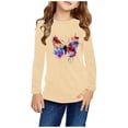 thumbnail image 1 of Bnwani Long Sleeve Toddler Shirts Plain Crew Neck Casual Cute Tops, 1 of 5