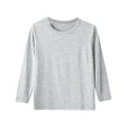 thumbnail image 1 of Bnwani Long Sleeve Toddler Shirts Plain Fall Spring Crew Neck Thin Solid Tops, 1 of 8