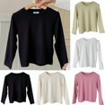 thumbnail image 1 of Bnwani Long Sleeve Toddler T Shirt Cotton Black Crew Neck Loose Casual Solid Tops 12-24 Momths, 1 of 3