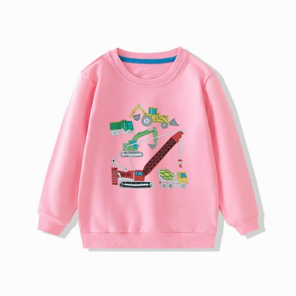Bnwani Long Sleeve Toddler T Shirt Cotton Crew Neck Loose Printed Tops 24 Months