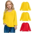 thumbnail image 1 of Bnwani Long Sleeve Toddler T Shirt Cotton Crew Neck Soft Casual Fashion Cute Solid Tops 7-8 Years, 1 of 7
