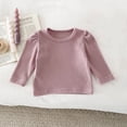 thumbnail image 1 of Bnwani Long Sleeve Toddler T Shirt Cotton Fall Spring Cotton Thin Solid Tops 3-4t, 1 of 5