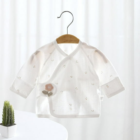 Bnwani Long Sleeve Toddler T Shirt Cotton White Cotton Crew Neck Thin Cute Tops 0-6 Months