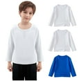 thumbnail image 1 of Bnwani Long Sleeve Toddler T Shirt Cotton White Crew Neck Soft Casual Fashion Cute Solid Tops 12-24 Momths, 1 of 7