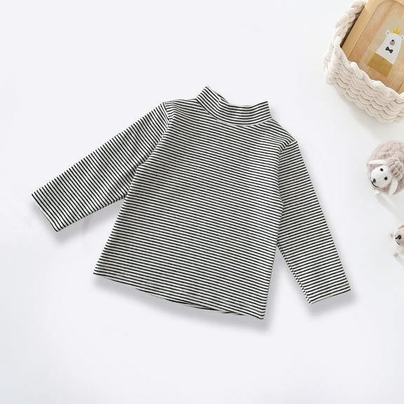 Bnwani Long Sleeve Toddler T Shirt Cotton White Winter Fall Solid Striped Tops 24 Months