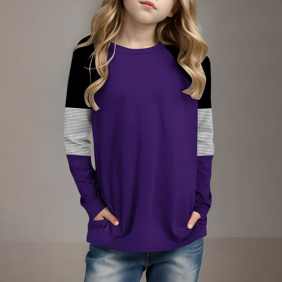 Bnwani Long Sleeve Toddler T Shirt Crew Neck Loose Fashion Cute Tops 4-5t