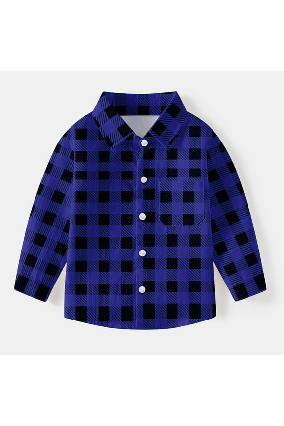 Long Sleeve Toddler T Shirt Uniform Casual Fashion Cute Lattice Pocket Tops 3-4t