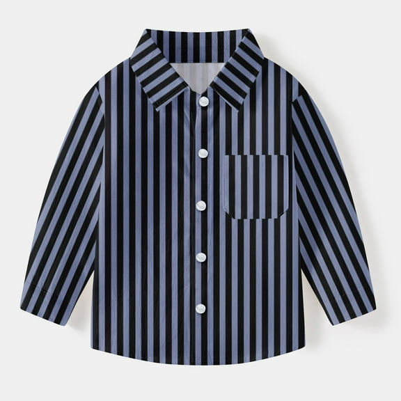 Bnwani Long Sleeve Toddler T Shirt Uniform Casual Fashion Cute Striped Pocket Tops 12-24 Momths