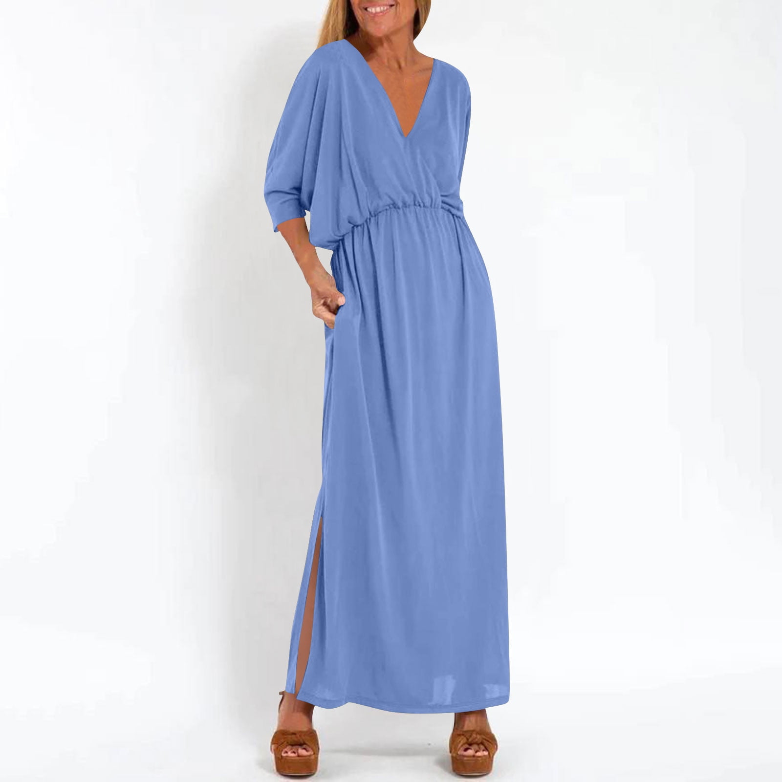 Bnwani Maxi Sundresses for Women,Women's Dresses,V-Neck,High Waist ...
