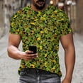 thumbnail image 1 of Bnwani Mens Shirts Crew Neck Breathable Shirts Lightweight Tee Camouflage L, 1 of 9