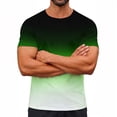 thumbnail image 1 of Bnwani Mens Shirts Moisture-Wicking Quick Dry Shirts Printed Tee Green L, 1 of 9