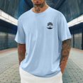 thumbnail image 1 of Bnwani Mens Shirts Moisture-Wicking Tee Quick Dry Printed Shirts Light Blue 4XL, 1 of 4