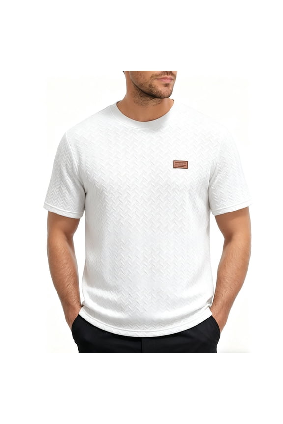 Mens Shirts Short Sleeve Quick Dry Shirts for Men Crew Neck Lightweight Tee White S
