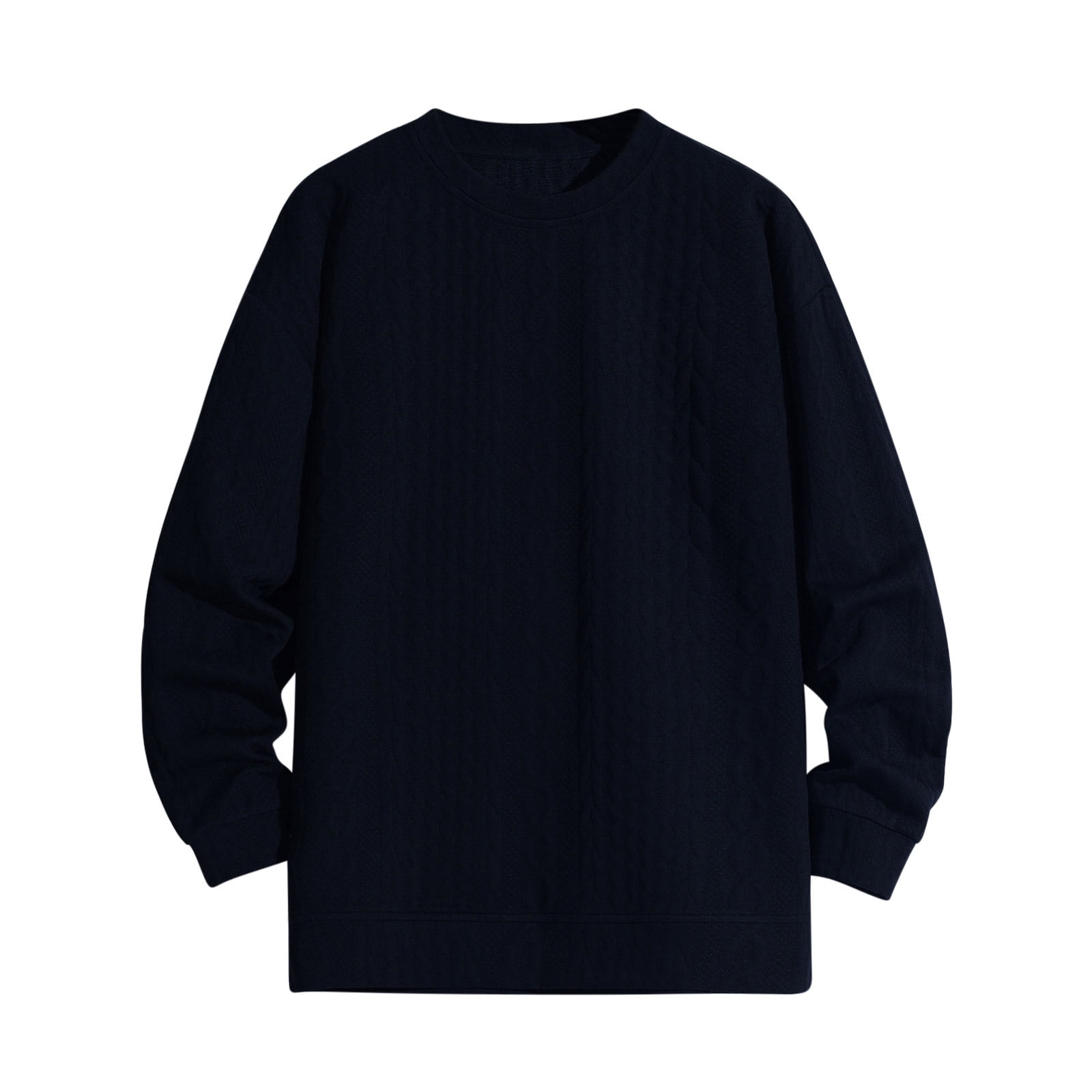 Bnwani Mens Sweaters Clearance Sale Navy Spring Solid Round Neck Long