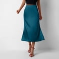 thumbnail image 1 of Bnwani Midi Skirts for Women,Skirt for Women,Fish Tail,Solid,Casual,Knee Length,Blue,XL, 1 of 5
