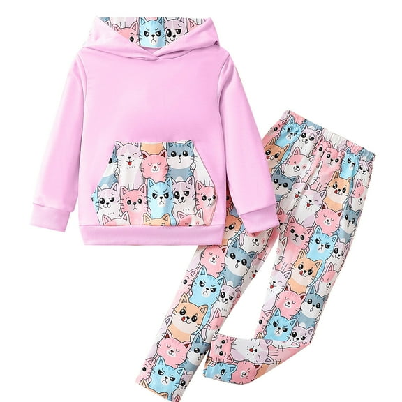 Bnwani Outfit Sets for Girls Spring Hoodies Long Sleeve Cute Shirt Pullover Sweatshirts Sleepwear and Sweatpants