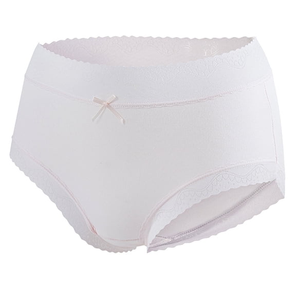 Jwputqe Panties for Women Waistband Briefs Breathable Soft Underwear for Women Pink L