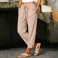 thumbnail image 1 of Bnwani Pants for Women, Fashion Wide Leg Elastic Waist Drawstring Causal Pants, 1 of 8