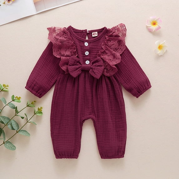 Bnwani Plus Size Formal Jumpsuit Girls Toddler Baby Boys Newborn Summer Sleeveless Sleeve Jumpsuit Romper Clothes Girl Boy Infant Suit Solid 18-24 M