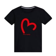 Bnwani Plus Size Short Sleeve Tops Girls Toddler Family Short-sleeved Uniform Parent-child Shirt Tee Girl T-Shirt Clothing 10Y