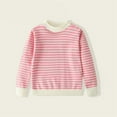 thumbnail image 1 of Bnwani Pullover Sweater for Girls New Winter Knitted Cotton Crew Neck Warm Striped Sweater Pink, 1 of 7