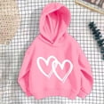 thumbnail image 1 of Bnwani Pullover Sweatshirts for Girls Fashion Long Sleeve Cotton Oversized Heart Print Pink Size 8-9 Years, 1 of 3