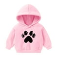 thumbnail image 1 of Bnwani Pullover Sweatshirts for Girls New Fall Long Sleeve Fleece Cotton Cute Heart Print Pink Size 6 Years, 1 of 2