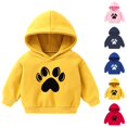 thumbnail image 1 of Bnwani Pullover Sweatshirts for Girls New Fall Long Sleeve Fleece Cotton Cute Heart Print Yellow Size 12 Months, 1 of 3