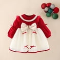 thumbnail image 1 of Bnwani Dresses for Girl 2024 Casual Spring Version Of Childrens Dress For Girls Loli-ta Bow Patchwork Princess Dress Fall Dress 1T, 1 of 6