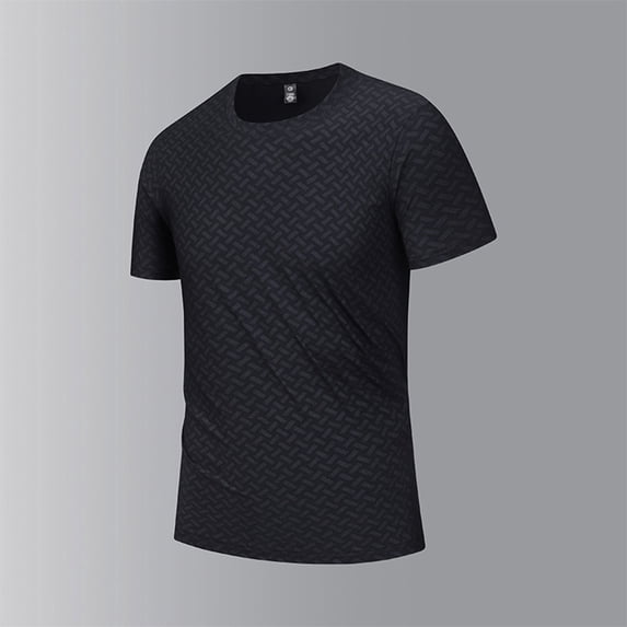 Bnwani Shirts for Men Comfortable Short Sleeve Shirts Casual Tee Black L