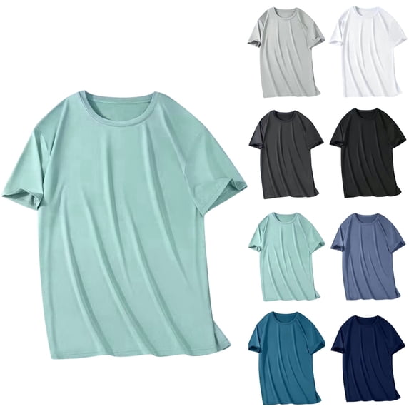 Bnwani Shirts for Men Comfortable Short Sleeve Shirts Casual Tee Mint Green M