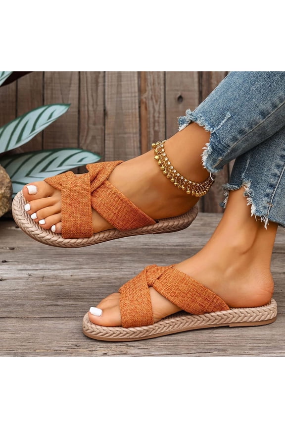 Slides Women,Womens Slides,Beach,Platform,Wide,Canvas,Orange,6