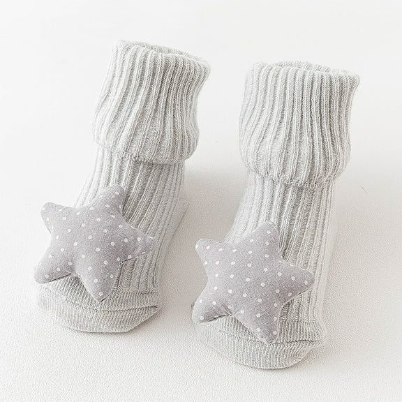 Bnwani Socks for Boys Crew Walking Floor Indoor Non-Slip Printed Socks Multicolor 12 Months