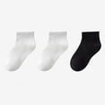 thumbnail image 1 of Bnwani Socks for Boys Winter Cotton Ankle Solid Color Sports Sweat Absorbing Socks Beige 6-8 Years 3 Pack, 1 of 3