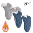 thumbnail image 1 of Bnwani Socks for Girls Winter Warm Floor Thick Non-Slip Socks Blue 2-3t 2 Pack, 1 of 9