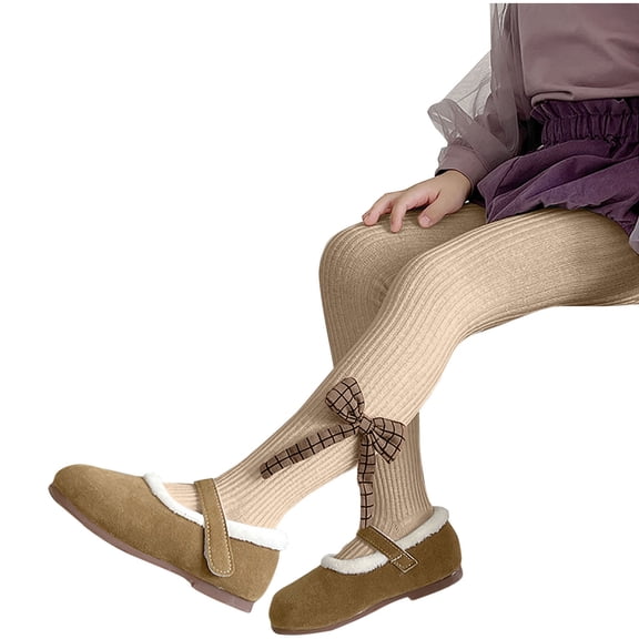 Bnwani Socks for Toddler Girls Winter Warm Tights Socks Orange