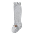 thumbnail image 1 of Bnwani Socks for Toddler Winter Cotton Knee High Warm Thick Solid Color Socks Gray 2-3t, 1 of 2