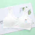 thumbnail image 1 of Bnwani Sport Bras Girls Wireless Comfortable Breathable Camisole Stars Print Bra White Size L, 1 of 3