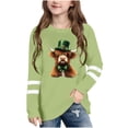 thumbnail image 1 of Bnwani St. Patricks Day Long Sleeve Toddler Shirt Crew Neck Casual Fashion Cute Printed Tops, 1 of 5