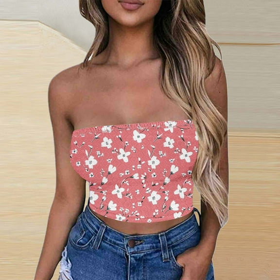 Bnwani Strapless Bras for Women Sleeveless Strap Solid Printed Bra Brown Size S-3xl