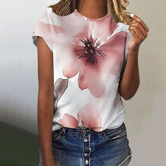 Bnwani Summer Tops for Women Tops for Women Plus Size Plus Size Dailywear Printed Multicolor L
