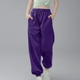 thumbnail image 1 of Bnwani Sweatpants for Girls Jogger Pants Soft Elastic Waist Athletic Long Sweatpants with Pockets Purple, 1 of 6