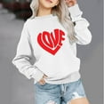 thumbnail image 1 of Bnwani Sweatshirt Girls Crew Neck Long Sleeve Comfortable Sweatshirt Valentine'S Day Hearts Printed Tops Pullover, 1 of 4