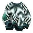 thumbnail image 1 of Bnwani Sweatshirt Girls Crew Neck Long Sleeve Sweatshirt Striped Plaid Pullover, 1 of 6
