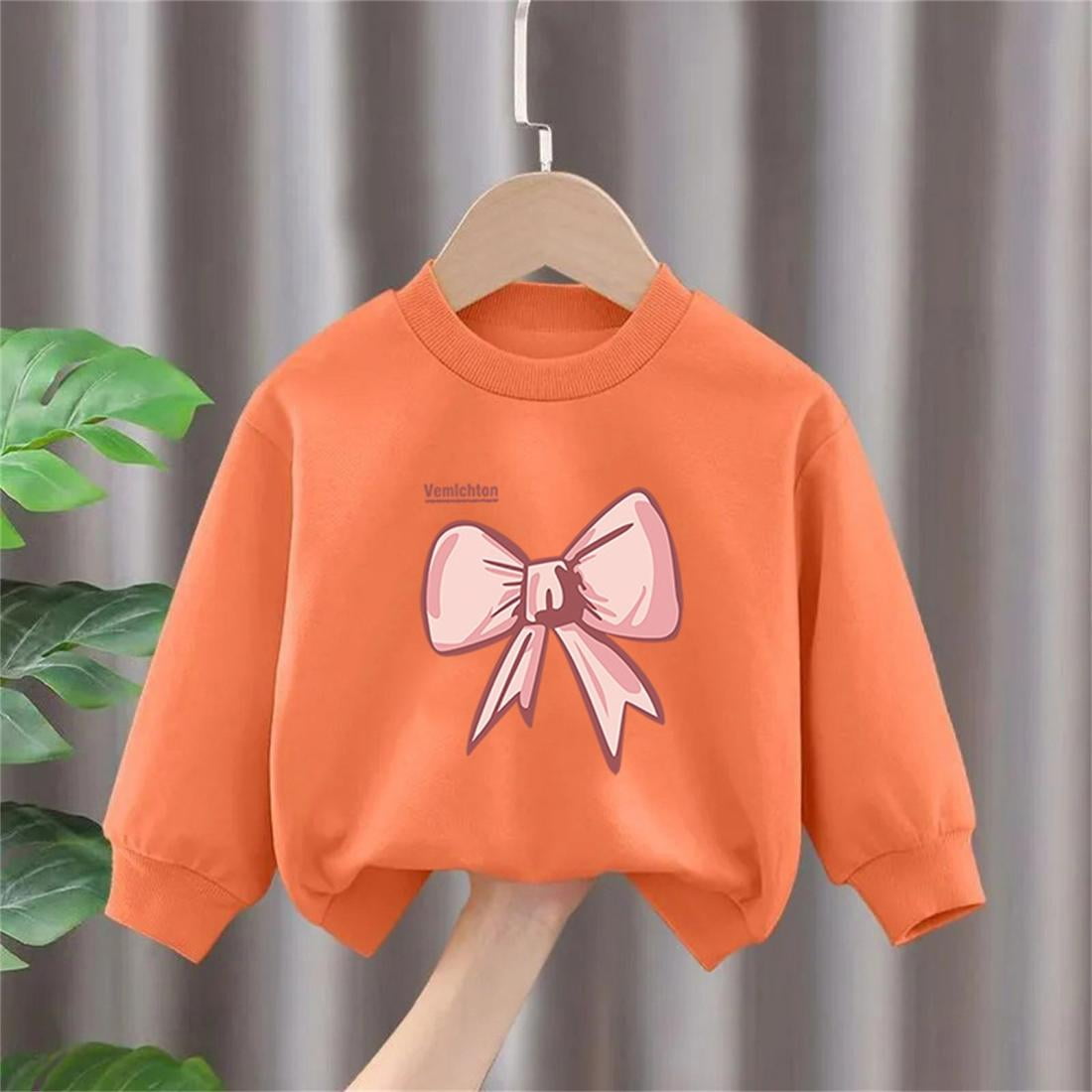 Nautinati Girls Pink Printed Hooded Pure Cotton Sweatshirt