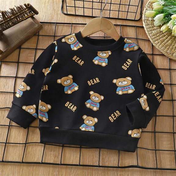 Bnwani Sweatshirt for Girls Cotton Crew Neck Long Sleeve Sweatshirt Printed Tops T-Shirts Pullover