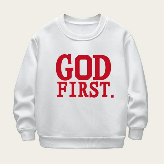 Bnwani Sweatshirt for Girls Crew Neck Long Sleeve Comfortable Fleece Sweatshirt Letter Printed Tops Pullover Size 7-8