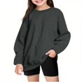 thumbnail image 1 of Bnwani Sweatshirt for Girls Long Sleeve Oversized Fleece Sweatshirt Cute Plain Tops Pullover, 1 of 6
